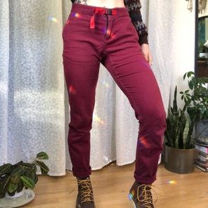 Topo Designs Burgundy Climb Pants